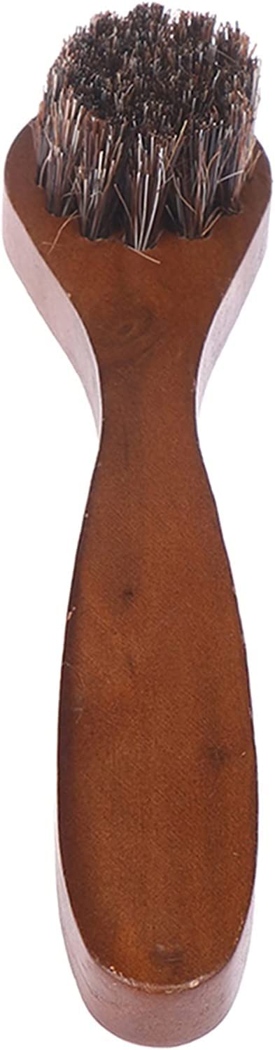 Cepillos for Zapatos for el hogar, Nuevo Cepillo de Pelo de Caballo con cerdas de Mango de Madera de 7,5 cm de Largo, pulidor de Zapatos, Suministros de Limpieza, Cepillo for Herramientas de