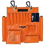 Lineman Tool Board, Aerial Apron w/Magnet, Bucket Truck Tools Organizer with over 16 Pockets and Aerial Bucket Hooks, Tool Organizer for Bucket Trucks and Lineman, Includes Two 2” Bucket Hooks