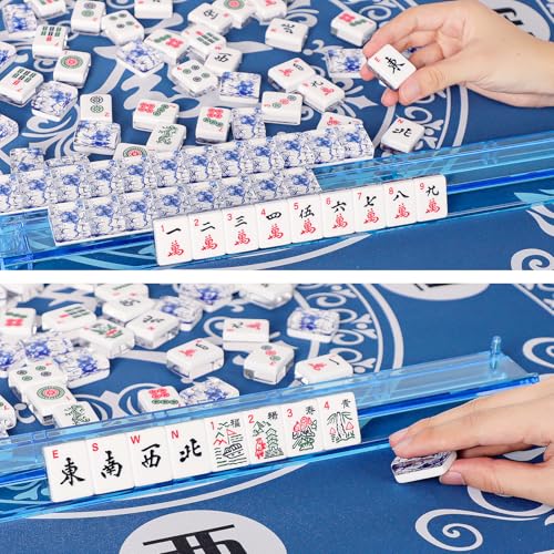 Set de Mahjong Americano con 166 fichas acrílicas miniatura 4