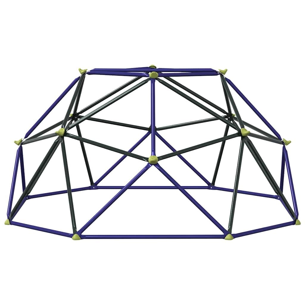 Dziecięca kopuła wspinaczkowa, niebieska, ze stali, 227 x 227 x 116 cm, odporna na działanie promieni UV i wodoodporna, do ogrodu, na taras i do aktywnej zabawy na świeżym powietrzu