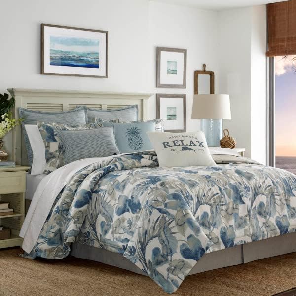 Tommy Bahama King Duvet Cover Set, Cotton Bedding with