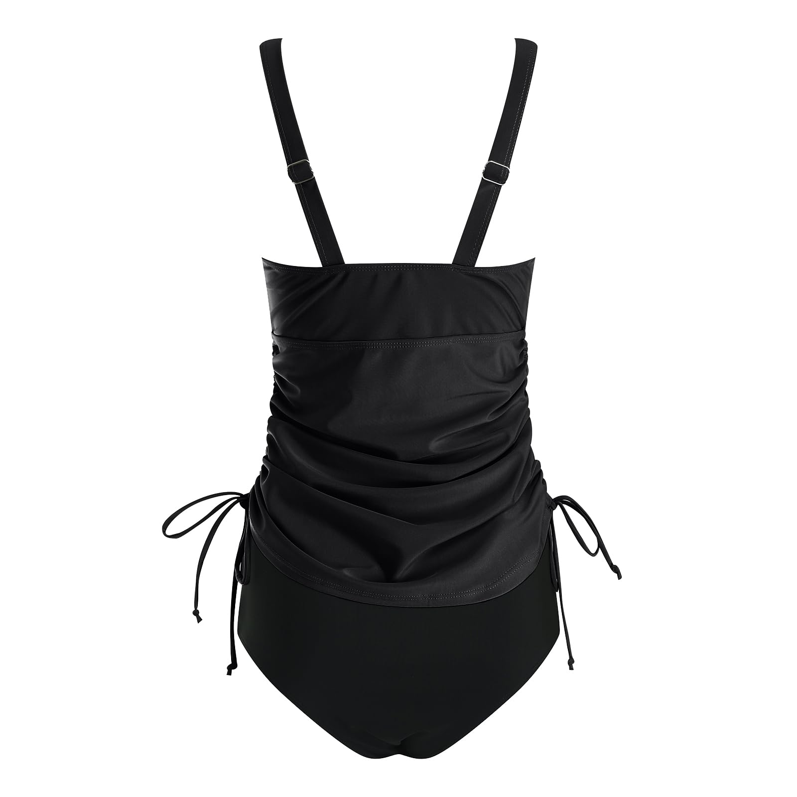 Bañadores Mujer 2 Piezas Tankini Conjunto Bikini Top y Bottom Cintura Alta Push Up Reductor Barriga para Playa Piscina