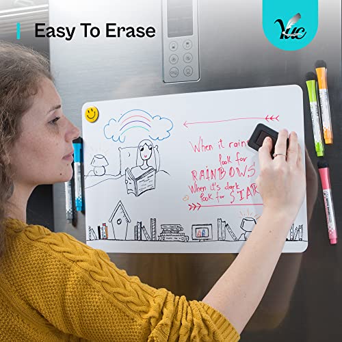 17X11 Inch - Magnetic Whiteboard For The Fridge - Magnetic Dry Erase Board - Fridge Whiteboard - Refrigerator Whiteboard - White Board For Fridge - Dry Erase Board Magnetic - Magnetic White Board #TOP3
