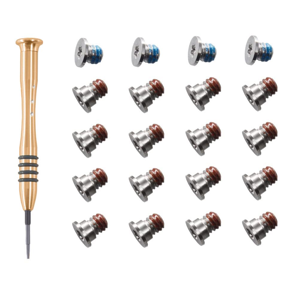 2 Sets Replacement Screws with Screwdriver for MacBook Pro 13 or 15 inch Retina Display A1398 A1425 A1502 2012-2015 Bottom Case Cover P5 Pentalobe Repair Tool Kit Laptop PC Computer