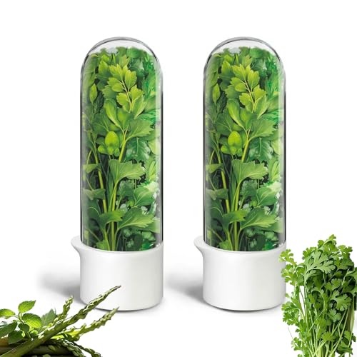 Herb Saver for Refrigerator, Herb Saver Pod Cilantro Containers for Refrigerator, Fresh Herb Keeper for Cilantro, Parsle - Detailed View