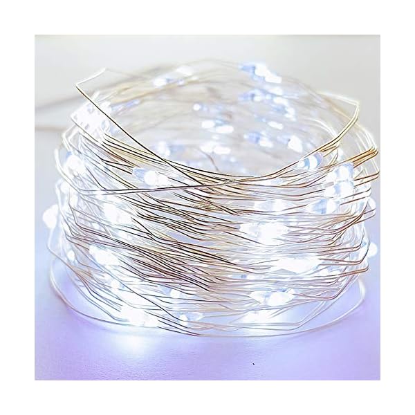 2 Set Lichterketten 10m 100 LED Batteriebetriebene Lichterketten mit Fernbedienung & Batterie & USB LED Lichterketten… – Bild 3