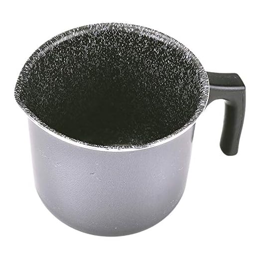 ALLUFLON Tradizione Italia Bollilatte, Alluminio, Nero, 10 cm