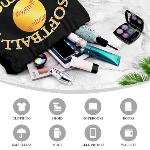 zaaprintblanket Softball Black Custom Sports Gym String Backpack Drawstring Sackpack Backpack for Women Men4