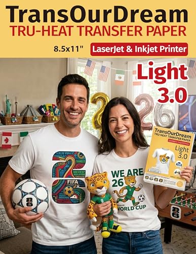 TransOurDream Heat Transfer Paper for Inkjet & LaserJet Printer (10...