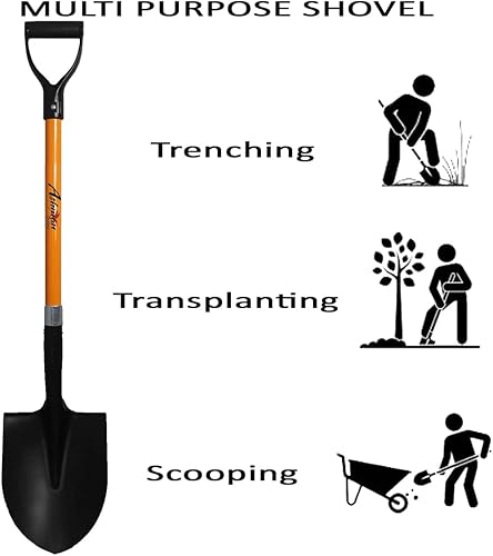 Vista 73 de Ashman - Pala de nieve de aluminio de 48 pulgadas con cabeza grande y mango duradero. (Pala de coop, 1 unidad).