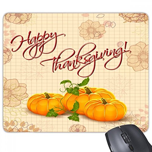 Tapis de souris Thanksgiving motif citrouille pour décoration bureau automne
