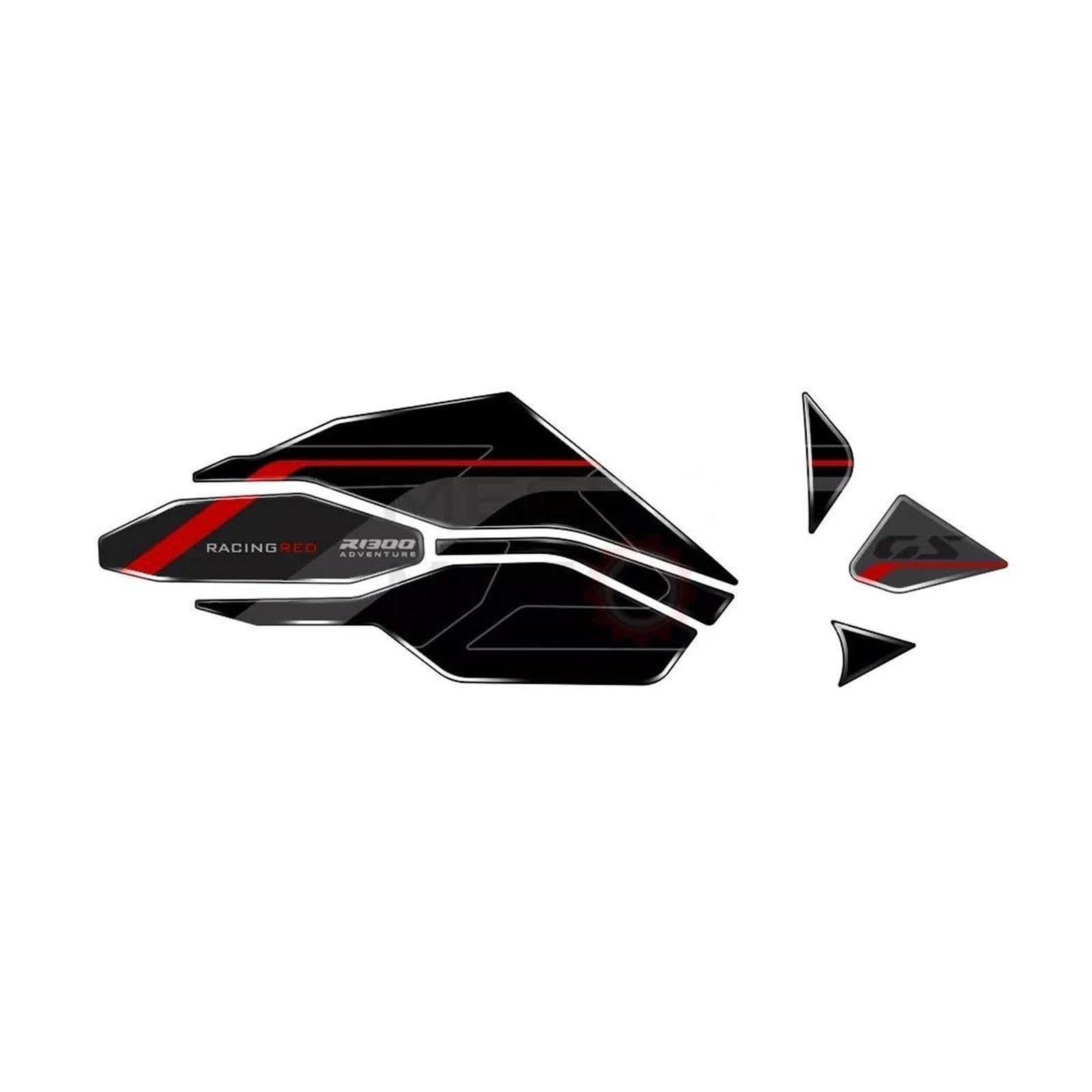 Adesivo Accessori Moto Adesivi Epossidici 3D Kit Di Protezione Forcellone | Per R1300GS Avventura 2024 2025(ROSSO)