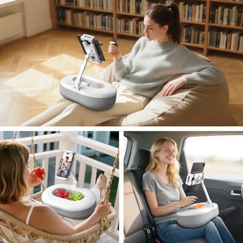 Beanbag Tablet Pillow Stand Raises Screen Height, Hands Free Reading Holder - image 4