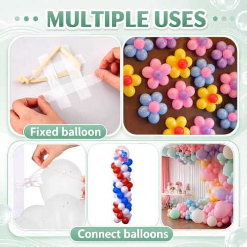Image of Amyhill 40 Pack 3.5 Inch Balloon Arch Clips 100 Pcs 260 Long Balloons Kit | 3.5 Inch Large Heavy Duty Clip, Plastic Transparent, Clear 260 Long Balloons, For Arch Backdrop Garland, Long Twisting Decor