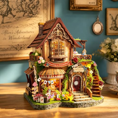 Image of Dreamy Cottage 3D Wooden Puzzle,Miniature House with Moving Rabbit