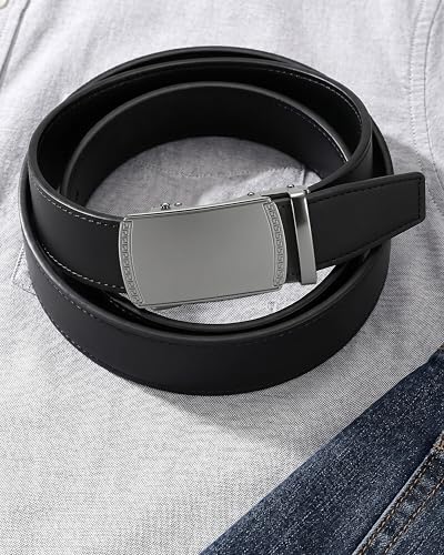 Image of CHAOREN Mens Belt Leather Ratchet Belt - Customizable Fit, Effortless Style (35mm)
