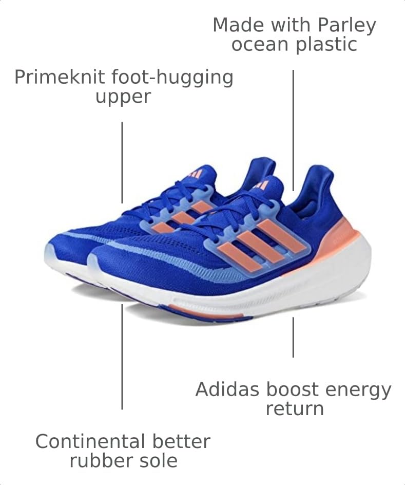 Image of adidas Mens Ultraboost Ultra Boost Light Running Sneakers Shoes - Grey