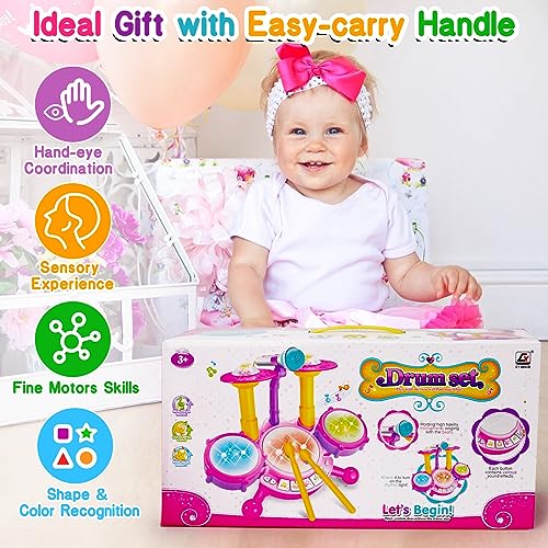Basytodio CY-6002B Baby Music Toy 0-6-12 Month Electronic Kid Drum Set thumb #3