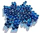 Verschiedene Glasmurmeln Murmel Murmeln 500g ca. 95 Stück 16mm Glas-steine Murmel Vasen-Füllungen blaue goldene rote grüne Murmeln rot blau klar gold Dekoschalen Murmelspiel Glas (Dunkelblau)