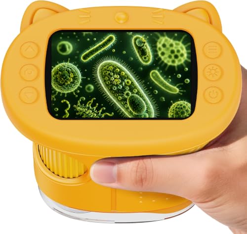 Image of 1000X Handheld Digital Microscope for Kids (Yellow)