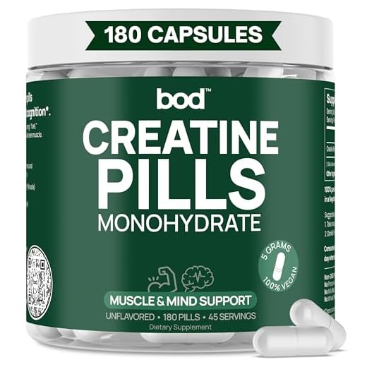 Creatine Monohydrate Pills - Muscle Builder, 180 Capsules 5G, 45 Servings, Vegan, Pre/Post-Workout, | Creatine Capsules for Women and Men, Micronized, Instantized, Powder Tablet Gummy Alt, Creatina