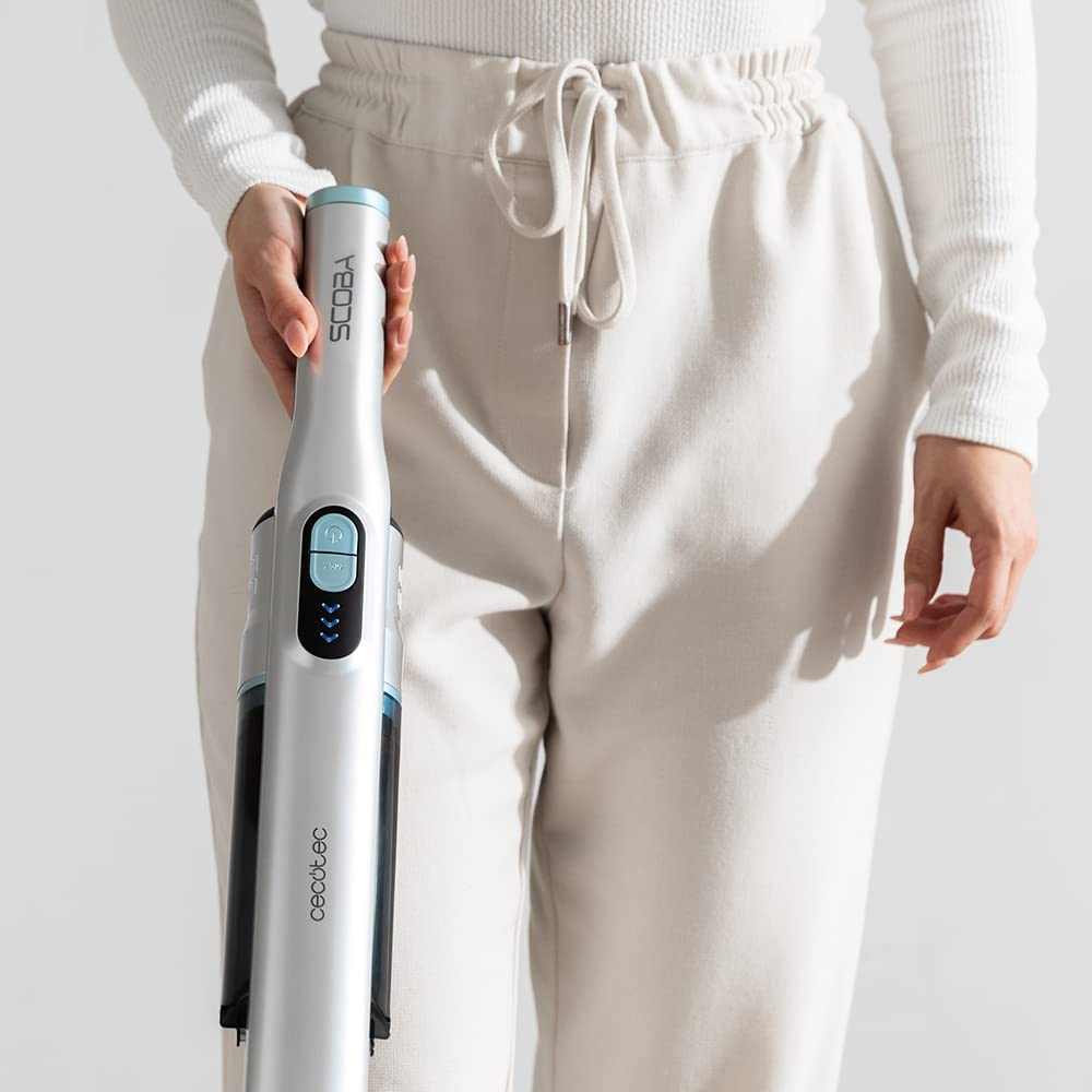 Cecotec Aspirapolvere Scopa Elettrica Senza Fili Ultraleggero Scoba 2100 Jalisco, Potenza di 210W E 20Kpa, Motore Brusless Digitale, Autonomia 40 Min, Tubo e Spazzola Jalisco Motorizzati, 2 Accessori
