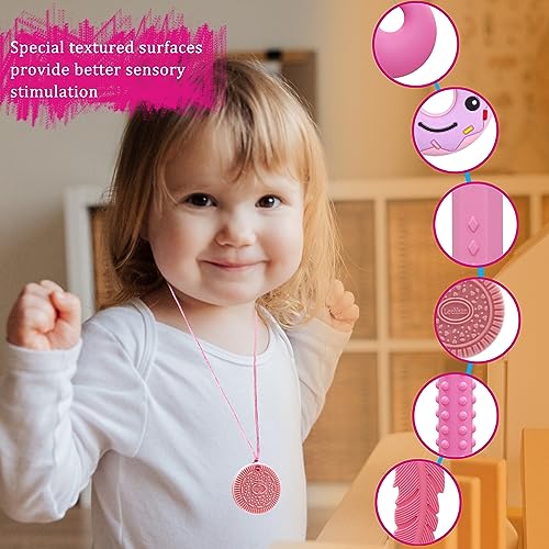 Chew Necklaces for Sensory Kids, Silicone Chewy Necklace for Children with Autism, ADHD, SPD, Chewing, 6 Pack Autism Sensory Toys - Image 6