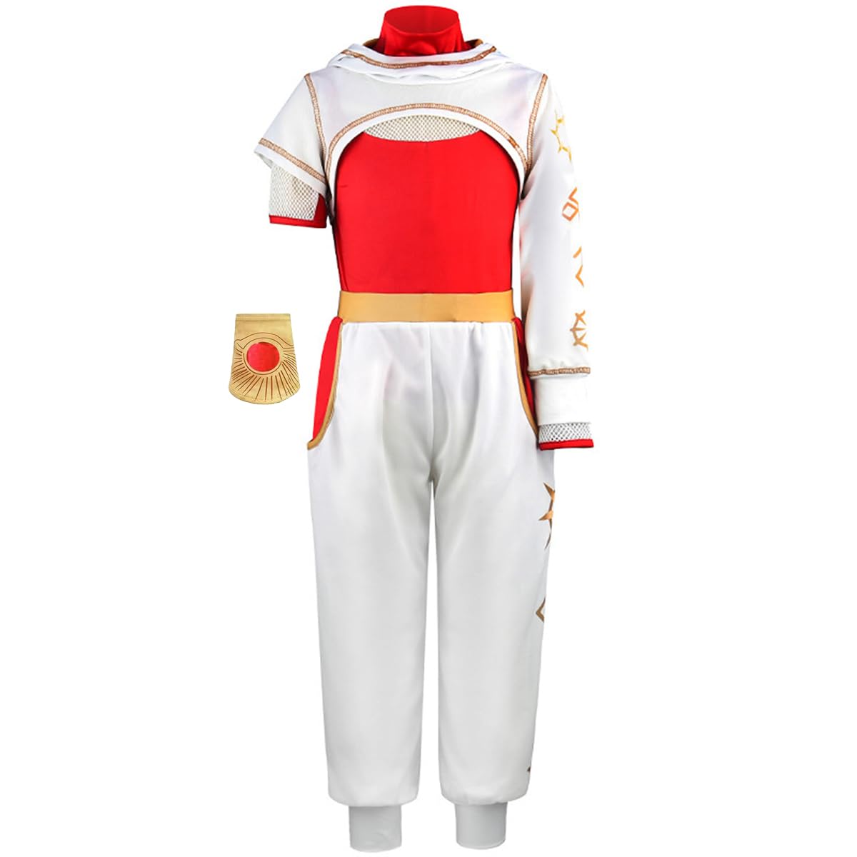 Delanhon Girls Zombies Costume Cheerleader Halloween Cosplay Kids Party Fancy Dress Up Outfits for 4-13 Years(pant,5-6 Years)