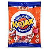 Piruletas rellenas con chicle Kojak Fiesta bolsa 105 g