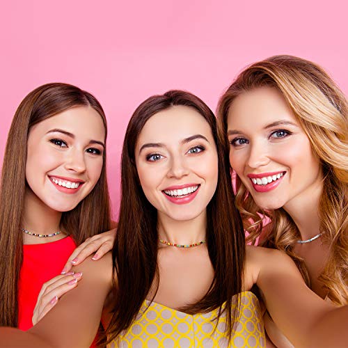 Hicarer 16 Pcs Beaded Choker Necklace Boho Women Summer Beach Colorful Jewelry Bead Seed Beads Choker for Women4