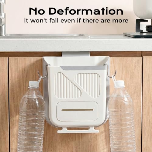 Caneca de basura plegable para cocina, 7L, compacta y colgante miniatura 6