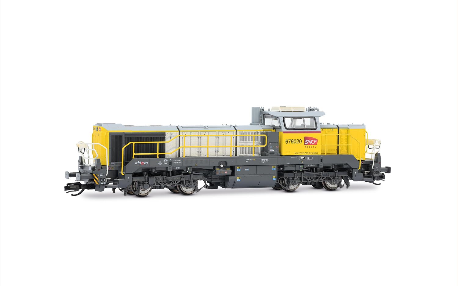 ARNOLD HN9082S SNCF Réseau, diesel locomotive Vossloh DE 18, yellow-grey livery, ep. VI, with DCC Sound Decoder Railway Diesel locomotives