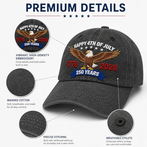 Image of 4th of July 250th Anniversary Dad Hats - Just Here for the Fireworks, Fireworks Director - Patriotic Baseball Cap