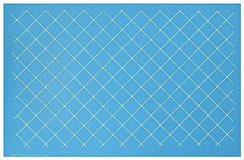 Full Line Stencil - 1 inch Grid on Point - Edge to Edge Stencil, Continuous Line Template for Free Motion Quilting, Domestic Machine, Hand Quilting, Long-Arm Quilting (31002)