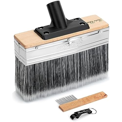 Bates- Deck Stain Brush Applicator, 7.5 Inch Wide Paint Brush with Threads