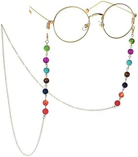 دارلينج هاج حامل سلسلة نظارات من الحجر الطبيعي، عقد سلاسل نظارات للنساء، حبل تعليق للنظارات الشمسية