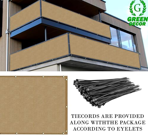 Image of HDPE Fabric Self Fold Baby Kids Safety Net Protector for Balcony & Staircase Railing Guard,Balcony Stairway Net Baby Safety Products for Indoor&Outdoor(Beige Color, 2X5 MTR)