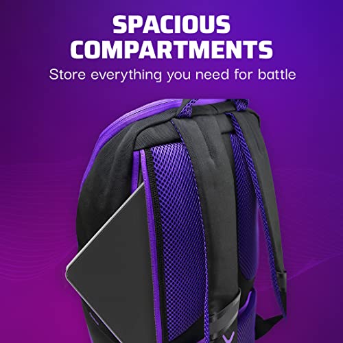 Image of PDP Victrix Tournament Elite Gaming Backpack for Fight Sticks & Laptops | Also Fits Tablets & Headsets, 7 Compartments, Ergonomic Breathable Mesh, Padded Shoulder Straps & Back, Black