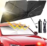【Diseño reflectante】 El parasol de alta calidad no solo refleja perfectamente la luz del sol, sino que también evita que el tablero y la tapicería se desvanezcan y se agrieten, además de reducir significativamente el tiempo necesario para enfriar su vehículo.