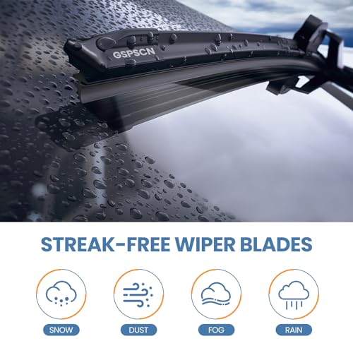 GSPSCN 3 Wipers OEM QUALITY Replacement For Honda CR-V CRV 2022-2017,Quiet and Durable Stable Premium Original Equipment Windshield Wiper Blades Set 26\"+17\"+12\" (Set of 3)