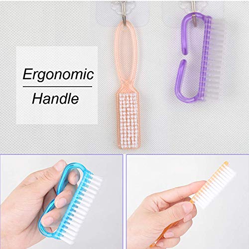 Handle Grip Nail Brush, Hand Fingernail Scrub Cleaning Brushes For Toes And Nails Cleaner, Pedicure Scrubbing Tool Kit For Men And Women 6 Pack (Multicolor) #TOP7