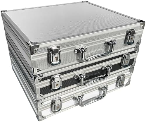 ECI Maleta de aluminio vacía con listones de aluminio, tamaño int...