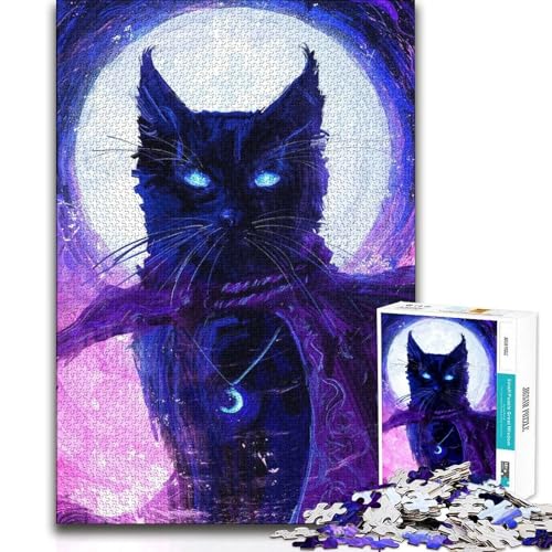 Puzzle Per Adulti Da 1000 Pezzi Puzzle Del Gatto Stregone Giochi Rilassanti Attività Divertenti Per Passare Il Tempo A Casa (Dimensioni 38X26Cm) - 2