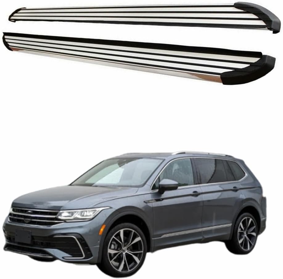 2 Pack Running Boards Compatible with VW Tiguan 2017-2023 Side Steps Aluminum