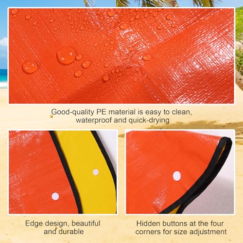 Lyreh tapete inferior para tienda de ducha de campamento 39.37x39.37 pulgadas, tapete portátil impermeable para baño al aire libre camping RV y caravana miniatura 5