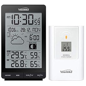 Youshiko Wireless Weather Station, ( Official 2023 UK Version / Premium Quality / Clear Display) with Radio Controlled…