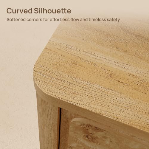 Image of SICOTAS 110 inch Extra Wide Dresser for Bedroom- Burl 6 Drawer Chest of Drawers