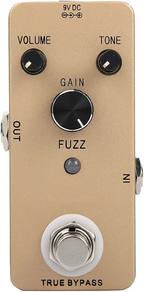 Pedal de Efeito de Guitarra Elétrica Fuzz retrô, Caixa de Metal, Pedal de Efeito Estilo Fuzz, Distorção para Músicos de Rock