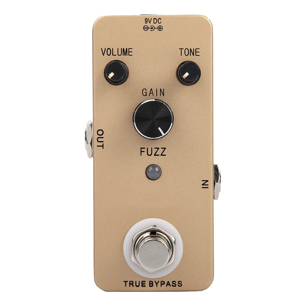 Bnineteenteam Pedale Effetti per Chitarra, Alloggiamento Interamente in Metallo con Distorsione Stile Fuzz per Musicisti Rock, True Bypass con Componenti Transistor Classici per Prestazioni Stabili