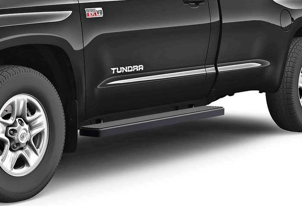 APS Running Boards (Nerf Bars Side Steps Step Bars) Compatible with Toyota Tundra 2007-2017 Regular Cab (Stainless Steel Black Powder Coated 5 inches)